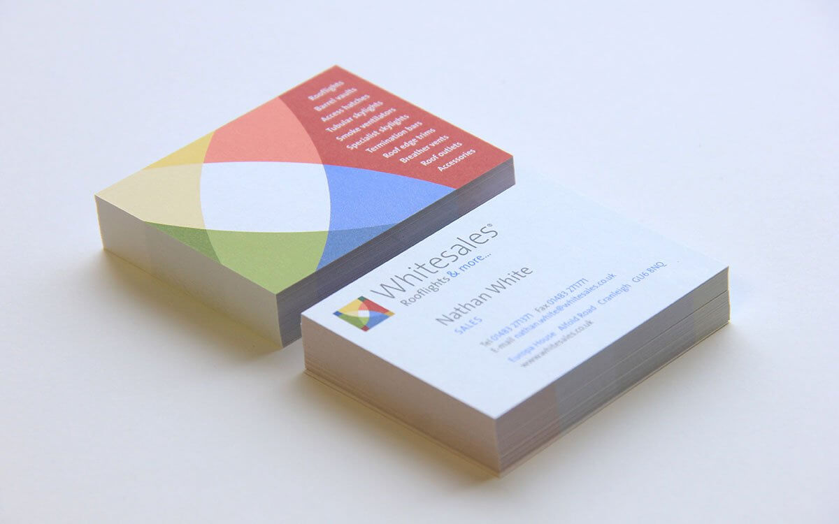 Colourful Uncoated Business Cards